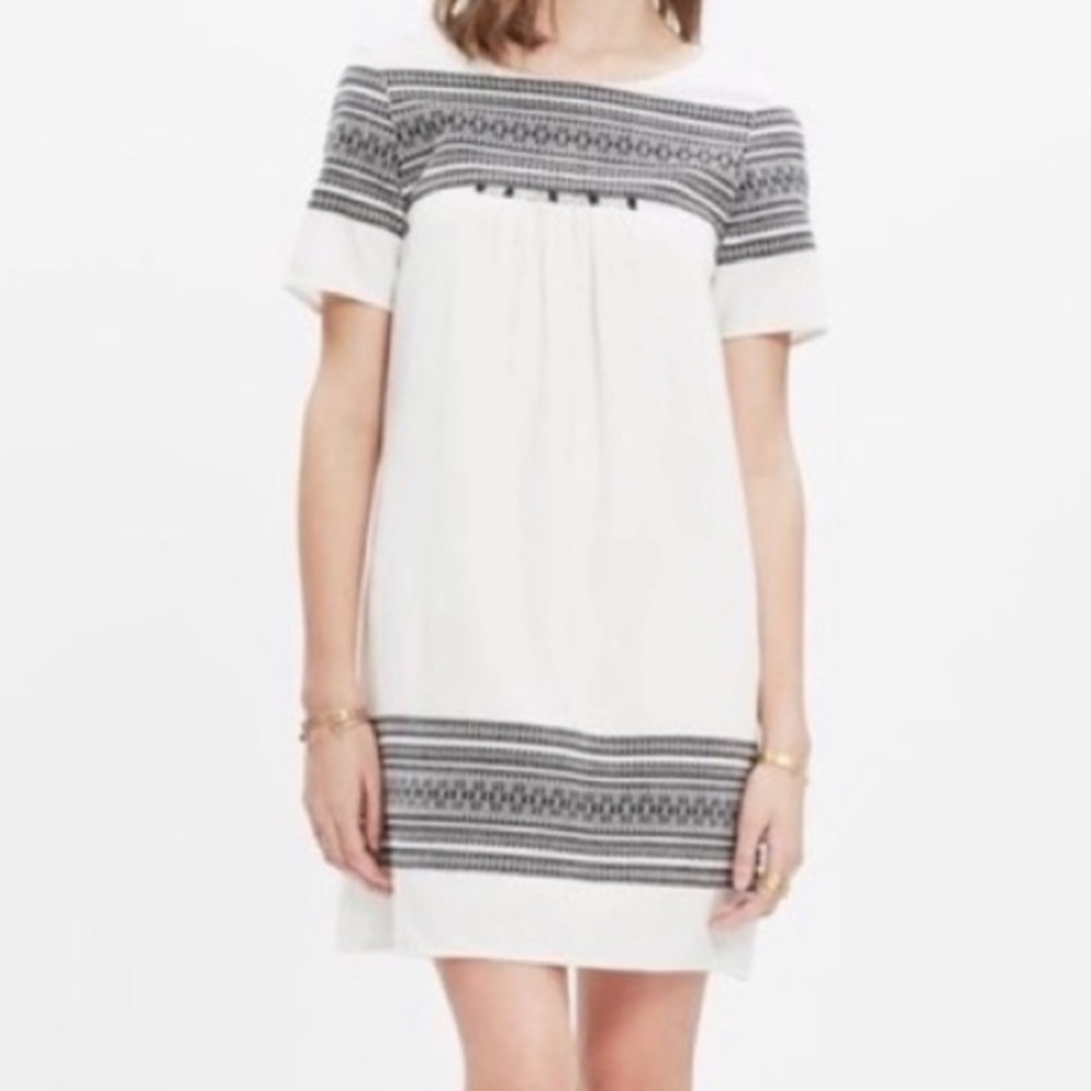 Madewell Cabana Jaquard Shift Dress XS